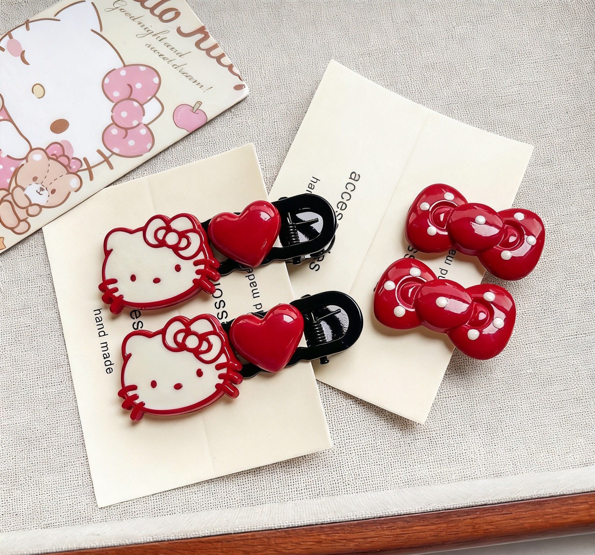 Cute Red Hair Clips（4 pcs）