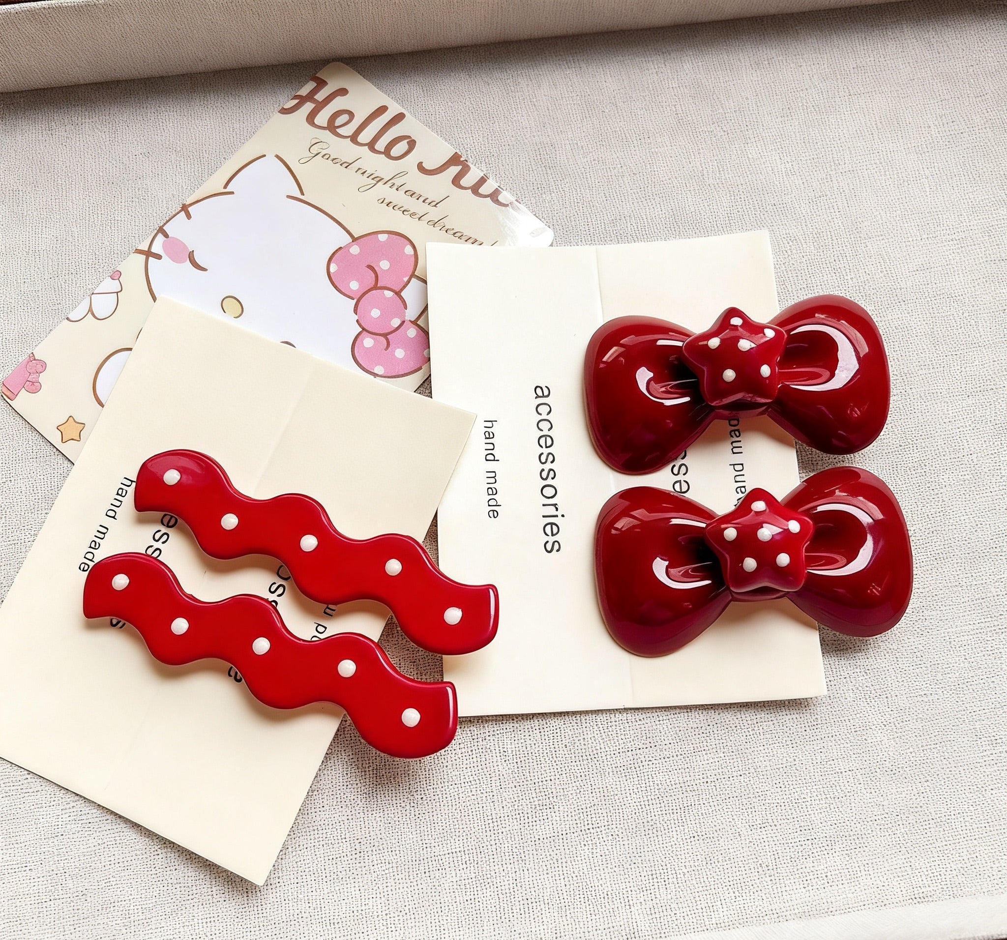 Cute Red Hair Clips（4 pcs）