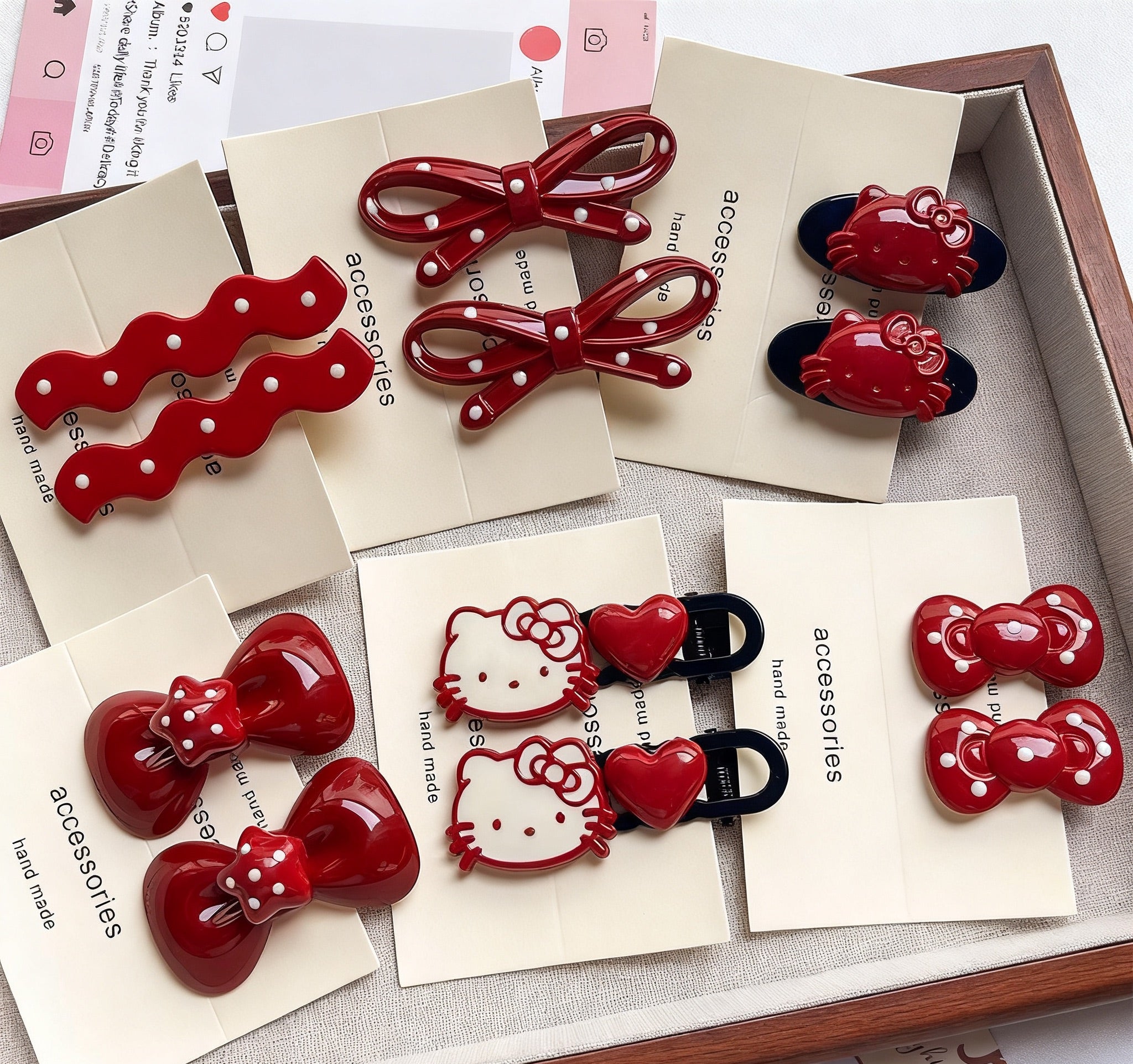 Cute Red Hair Clips（4 pcs）