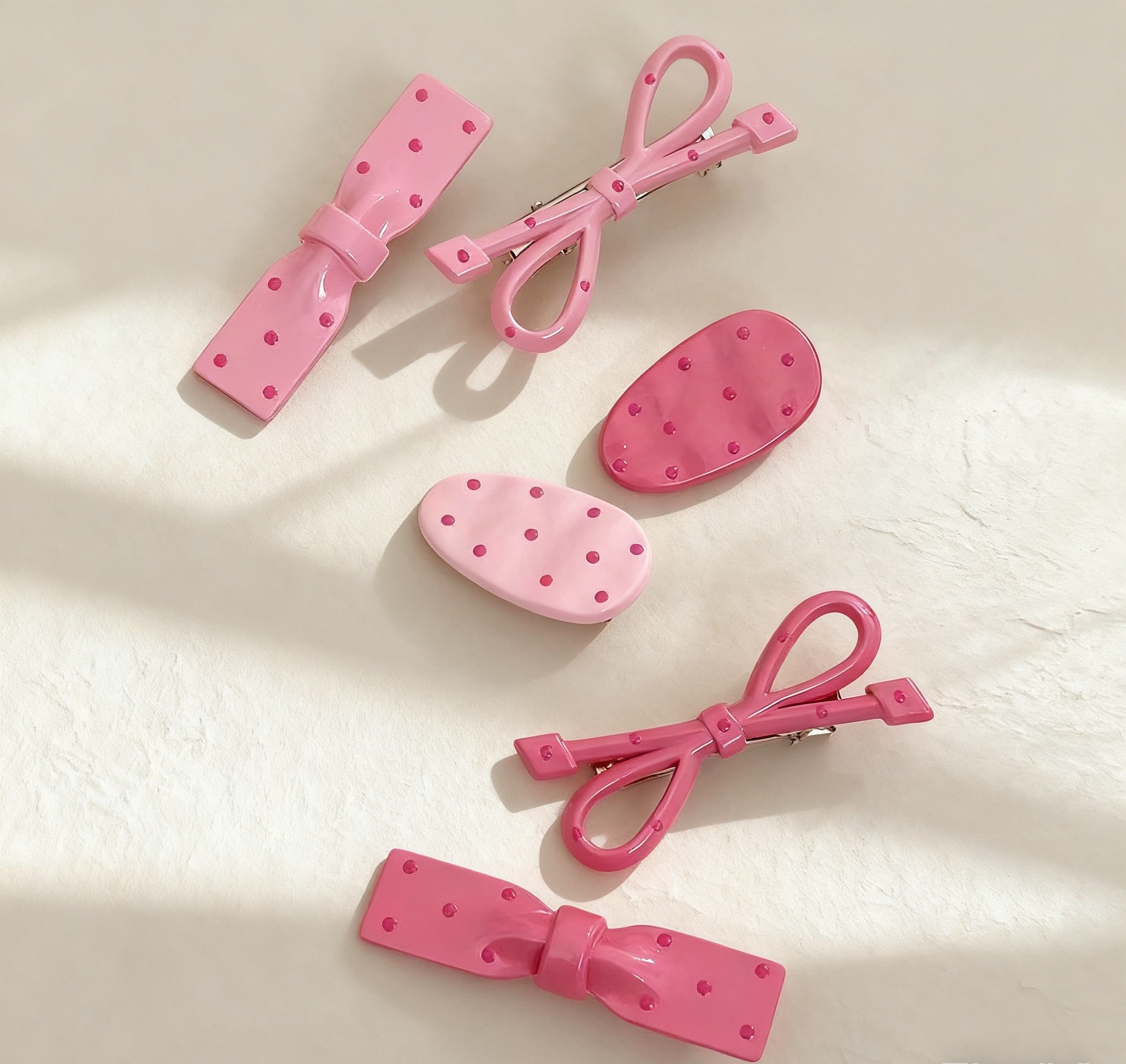 Polka Dot&Bow Hair Clips