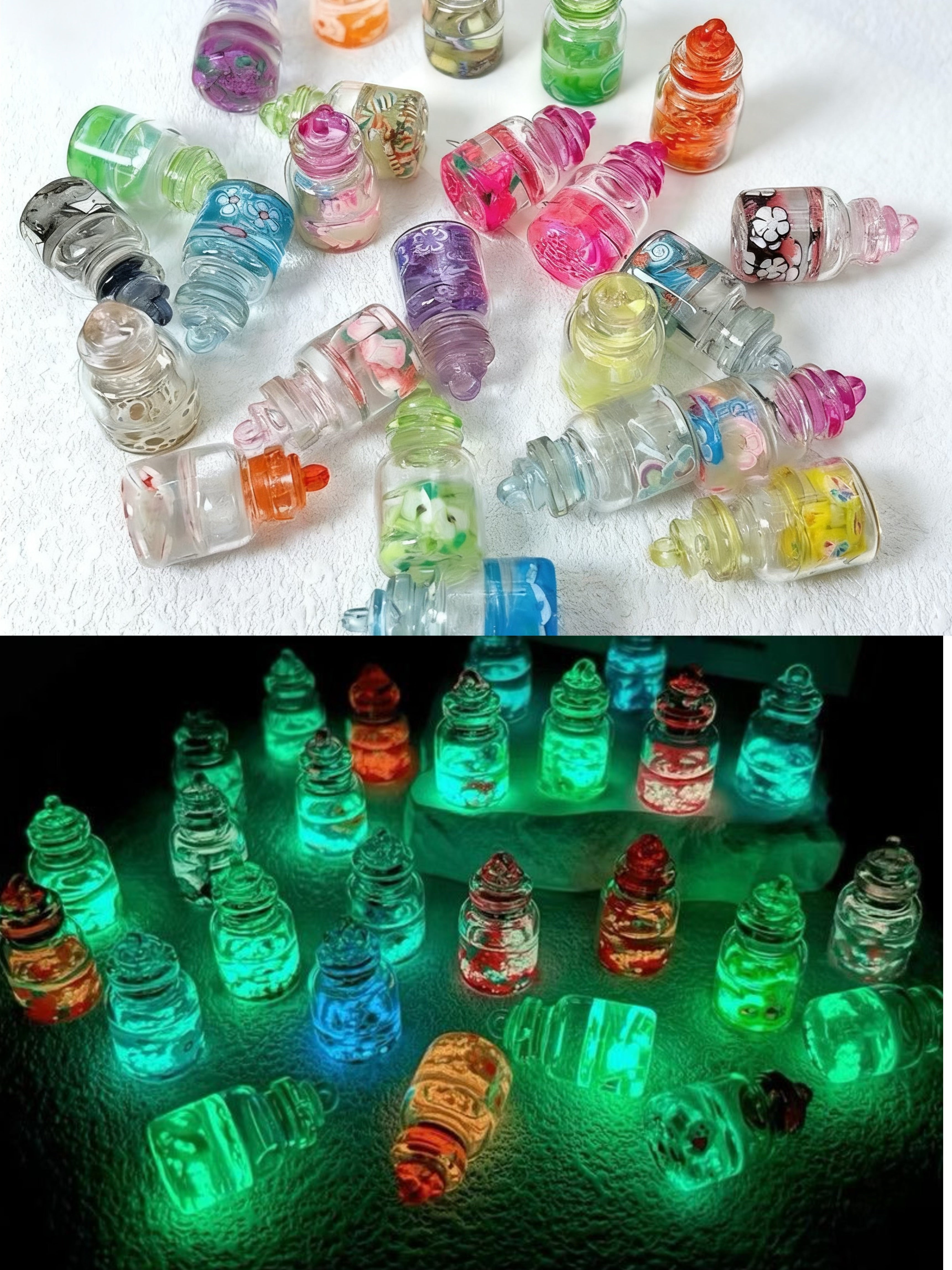 Luminous Drift Bottle Charm(With Hole)