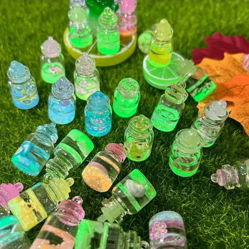 Luminous Drift Bottle Charm(With Hole)
